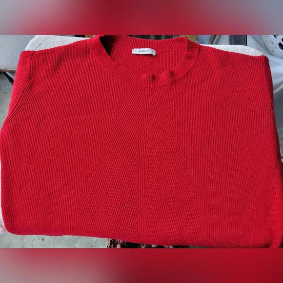 Zara Red Sweater Knit size 14 - Picture 6 of 8